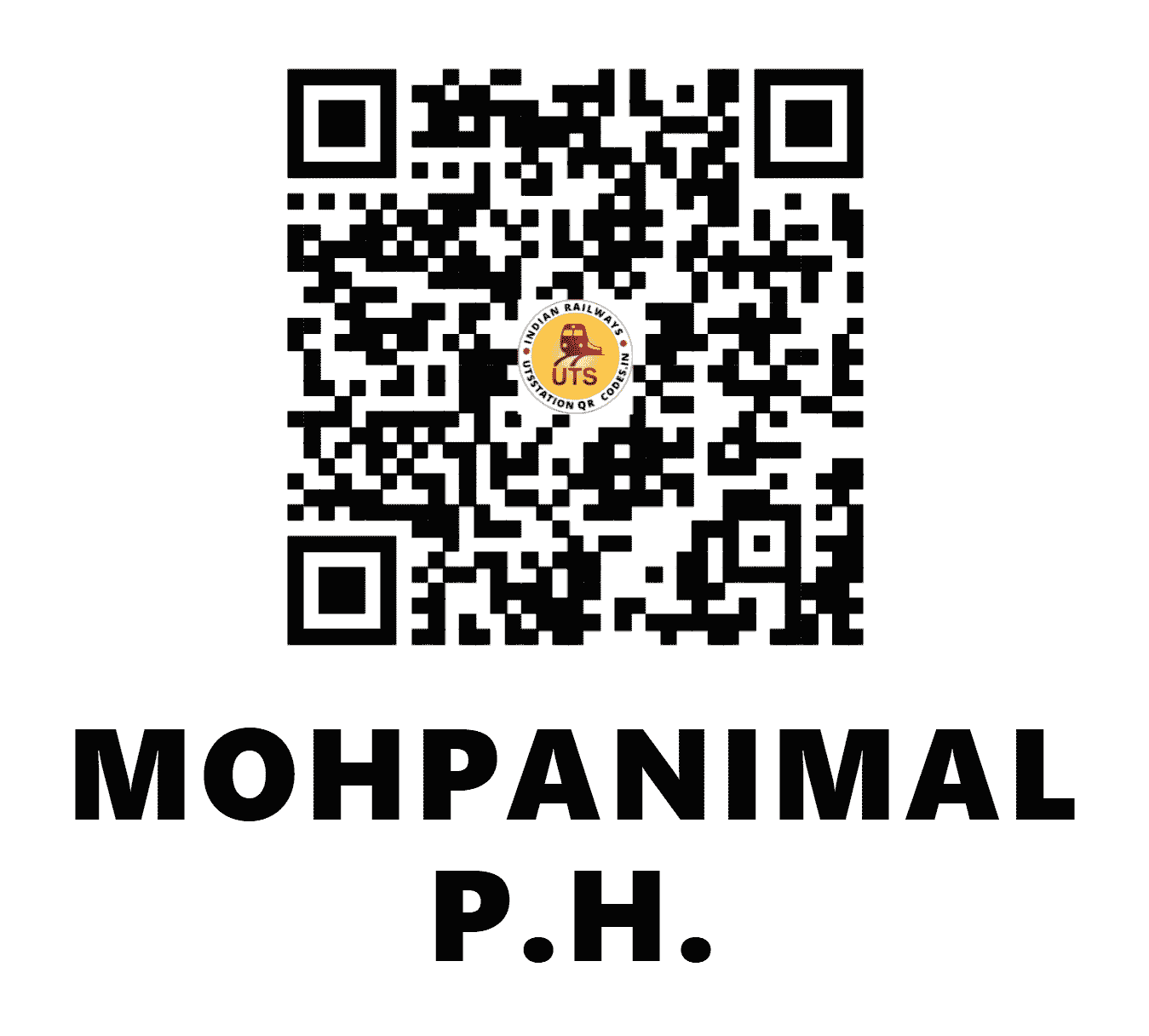 UTS QR Code for MOHPANIMAL P.H. - MPML (SB - MADHYA PRADESH)